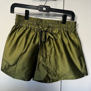 Sandro Satin drawstring satin shorts